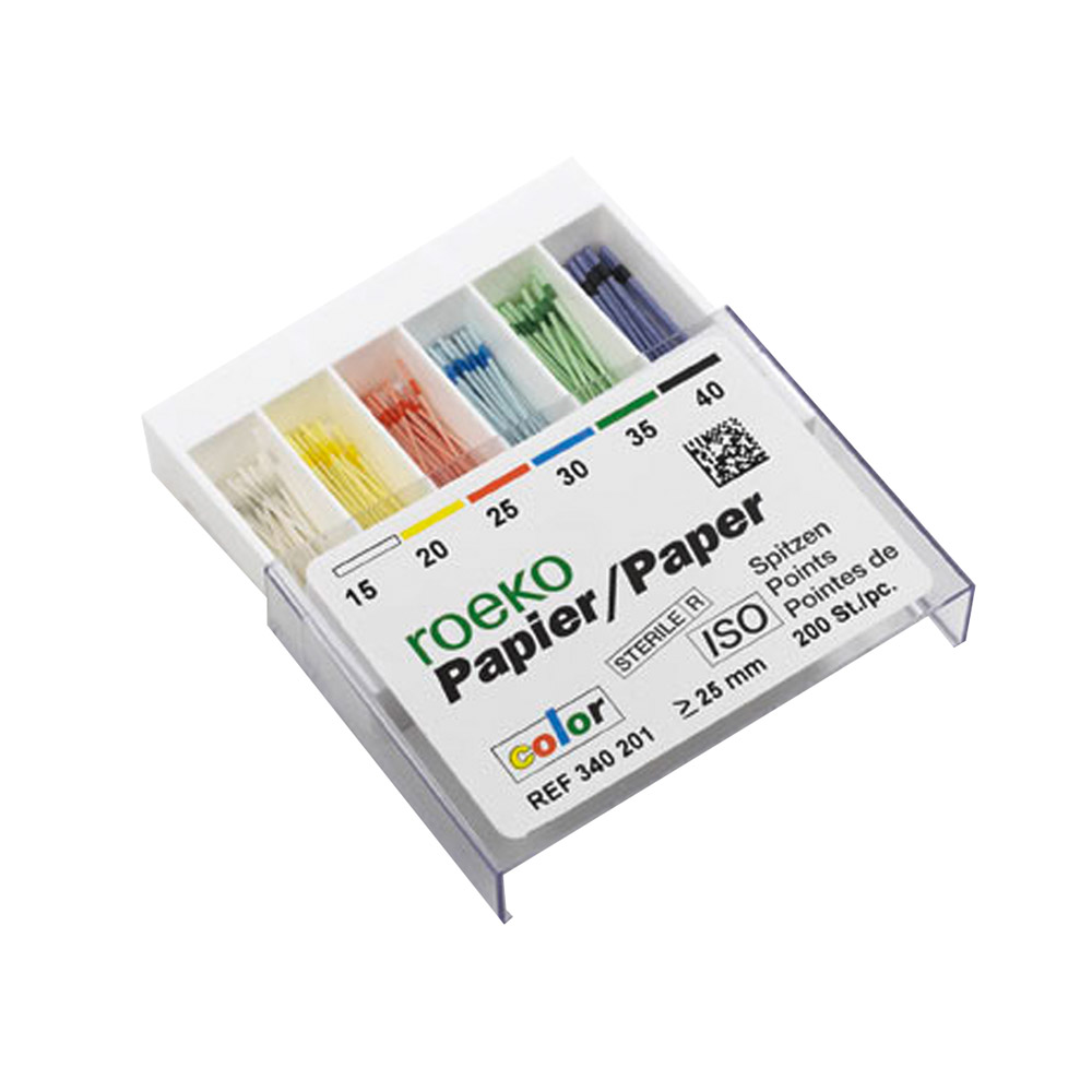 Papierspitzen color ISO 15-40, 200 Stück sortiert