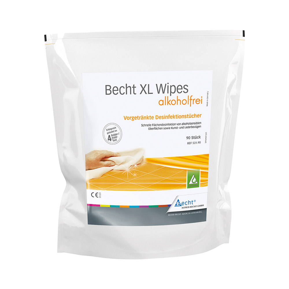 Becht XL Wipes alkoholfrei, 90 Stück Beutel