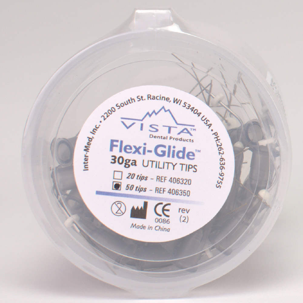 Flexi-Glide Utility Tips 30ga schwarz, 50 Stück
