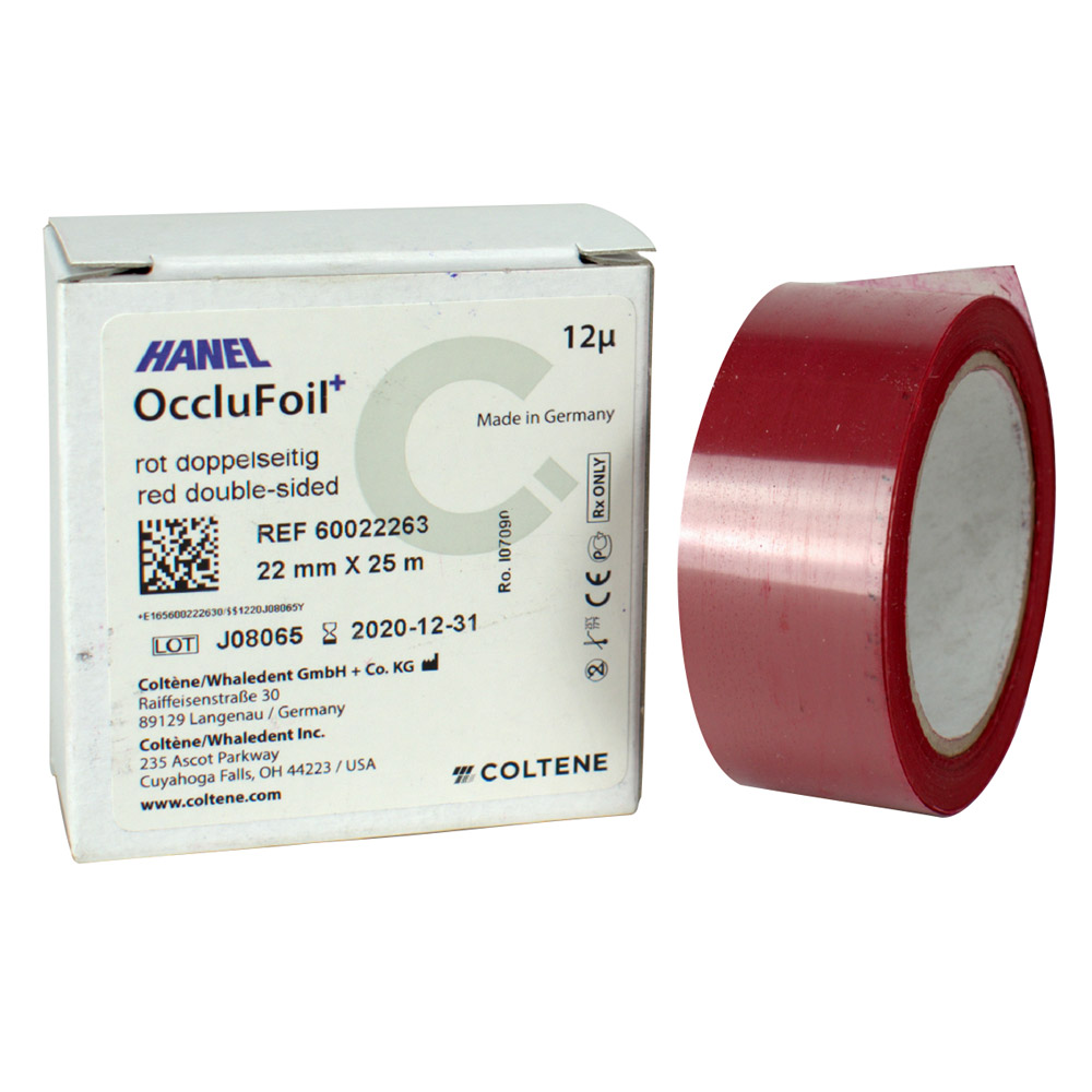 Hanel Folie 12 Âµ PET doppelseitig 22 mm rot, 25 m