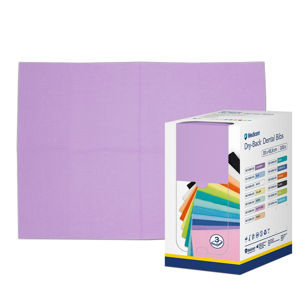 Dry-Back Patientenservietten 3-lagig 33 x 45,5 cm lavendel, 100 Stück