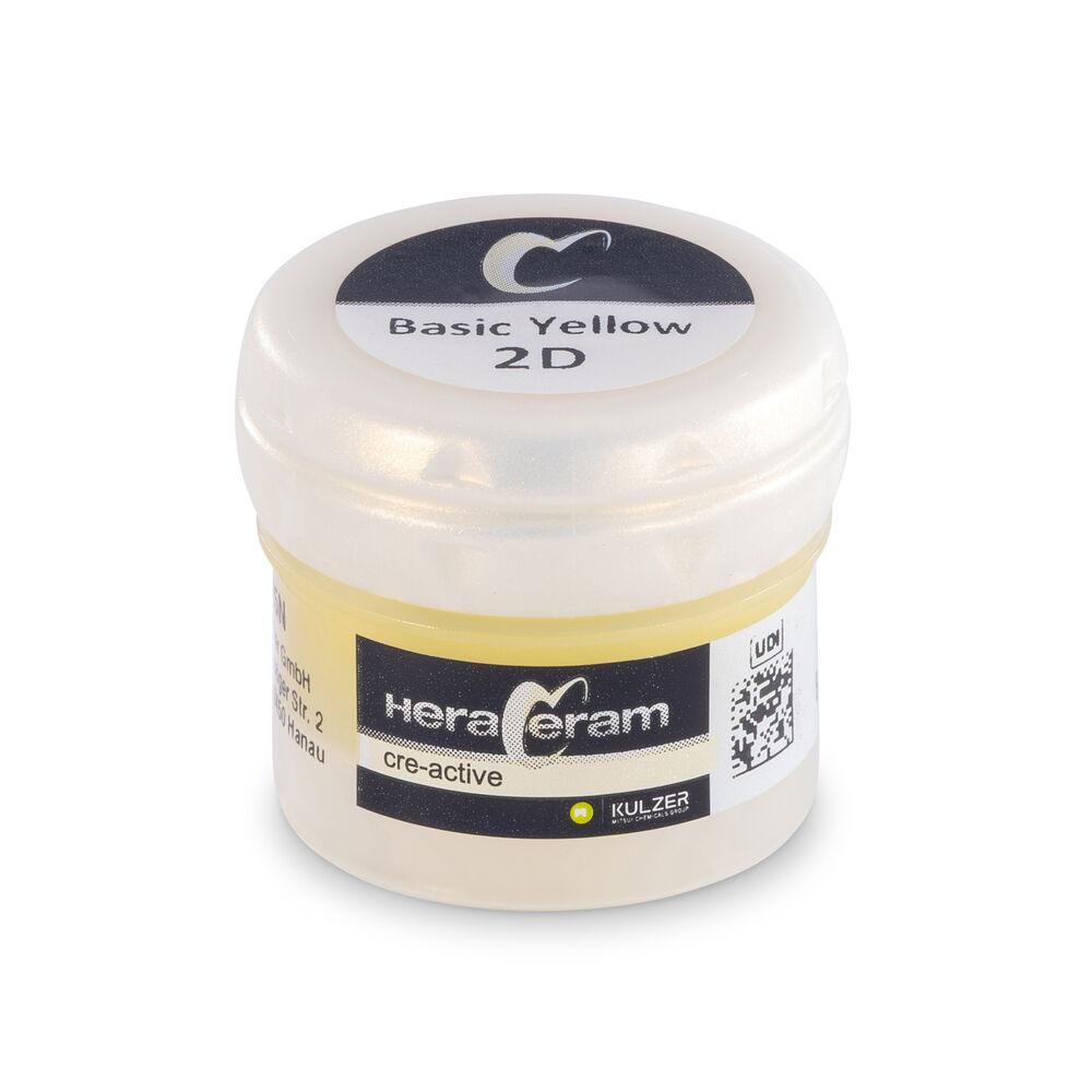HeraCeram cre-active 2D Malfarben Basic gelb, 2 ml