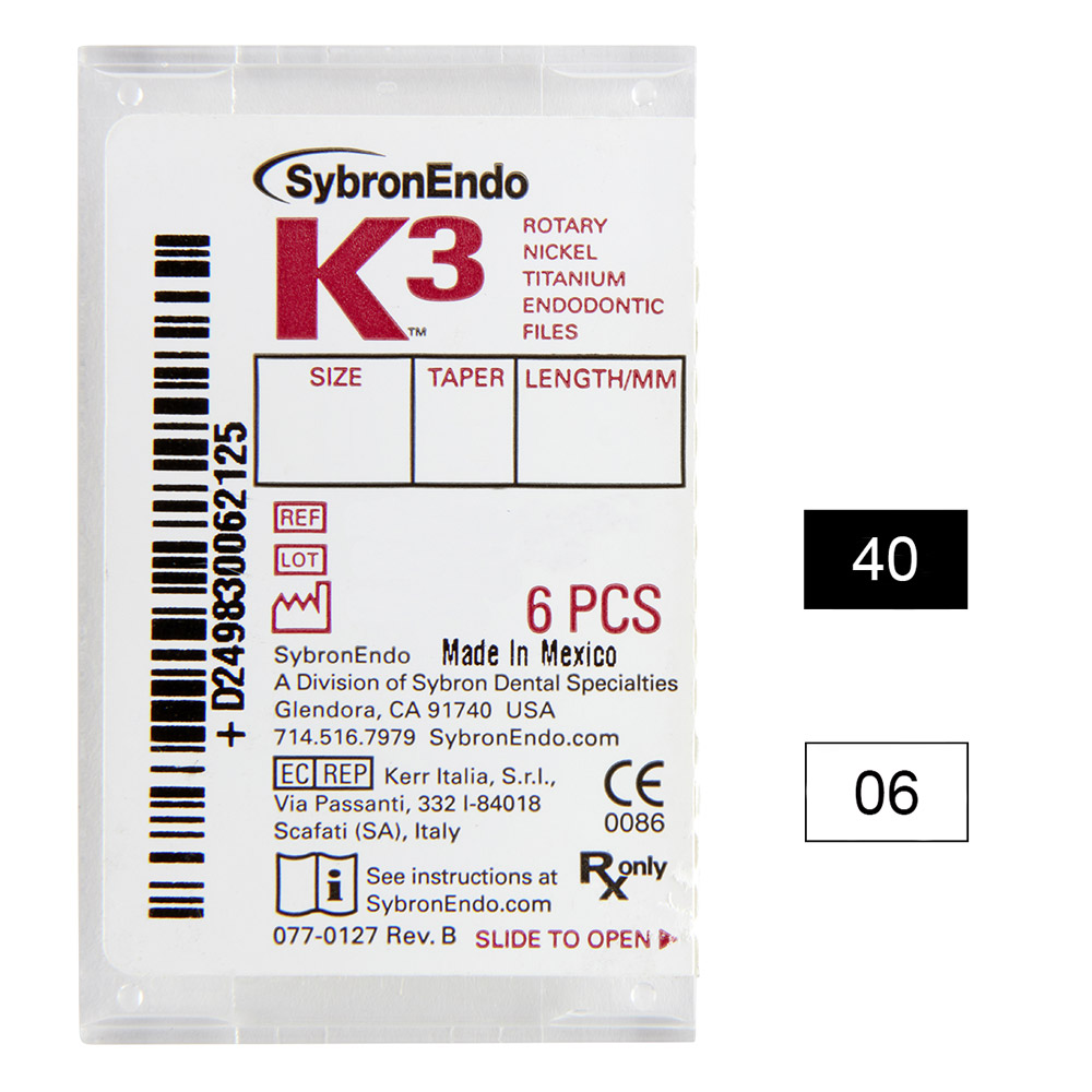 K3 NiTi-Files .06 Gr.40 25 mm, 6 Stück