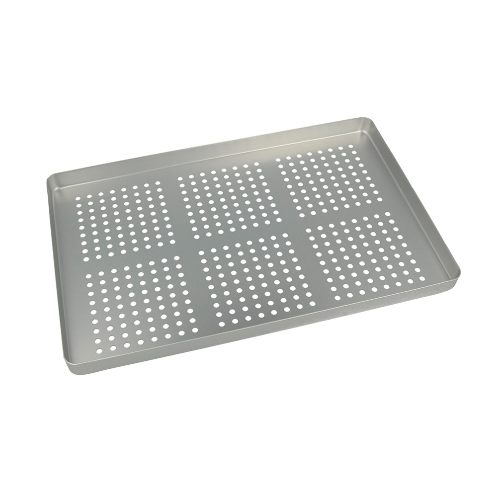 Tray Alu-Boden gelocht 18 x 28 cm silber, Stück