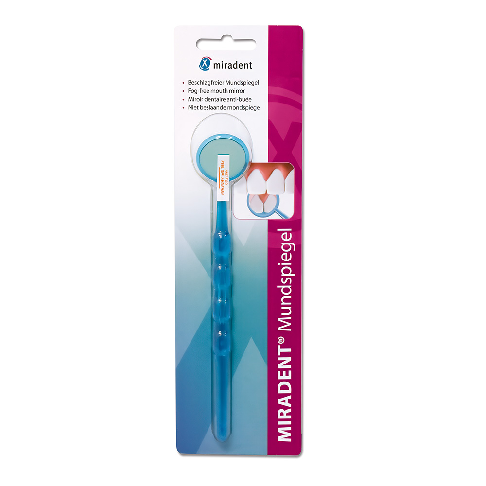 Mundspiegel Miradent blau-transparent, Stück