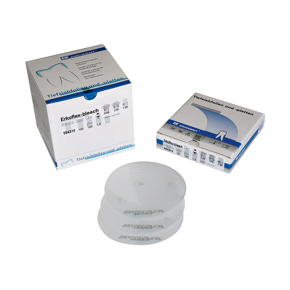Erkoflex-bleach Tiefziehfolie 125 x 1,00 mm transparent, 20 Stück