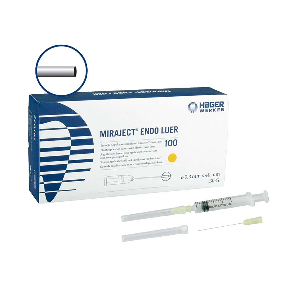 Miraject Endo Luer Kanülen G25 0,5 x 40 mm, 100 Stück