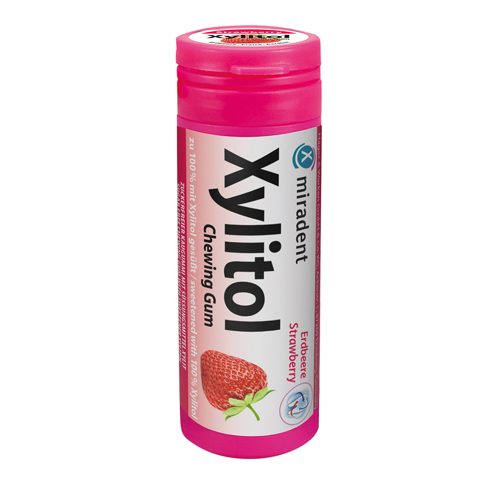 Xylitol Chewing Gum for Kids Erdbeer, Dose mit 30 Stück