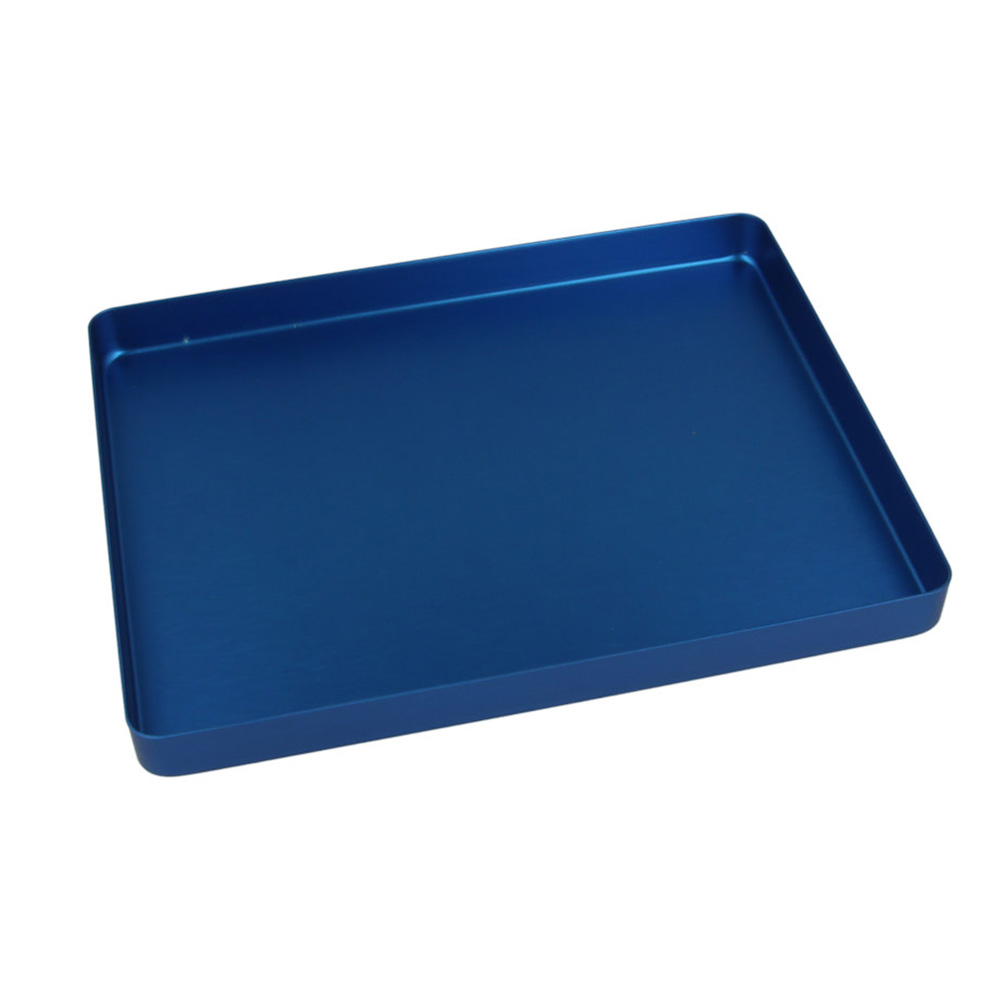 Tray Alu-Boden ungelocht mini 18 x 14 cm blau, Stück