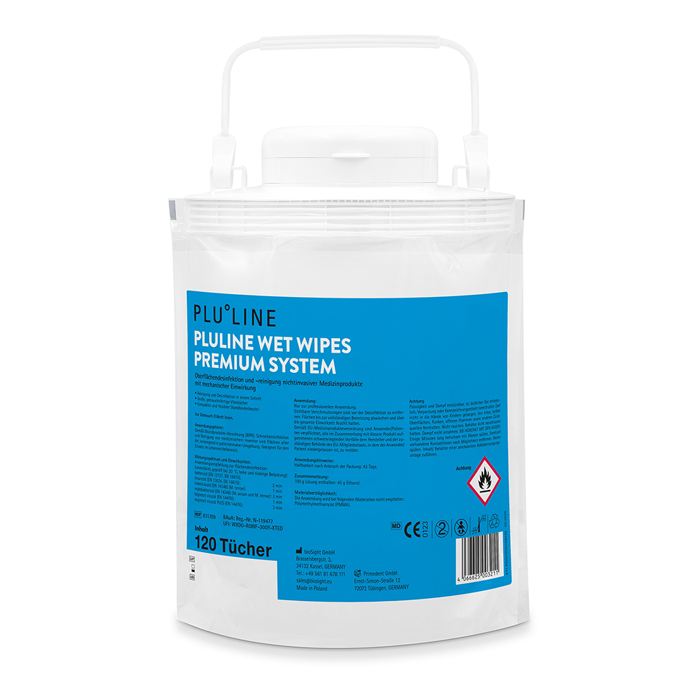 PLULINE Wet Wipes Premium System neutral, 120 Blatt