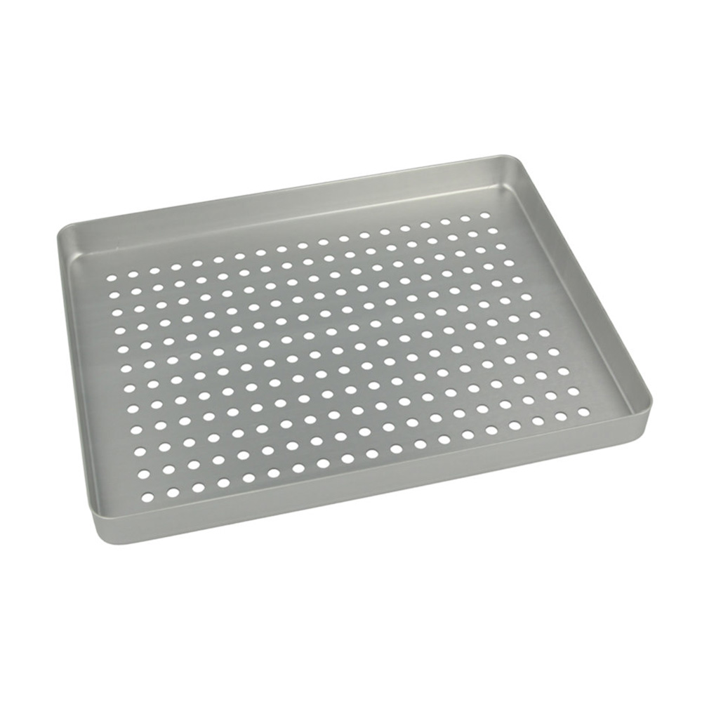 Tray Alu-Boden gelocht mini 18 x 14 cm silber, Stück