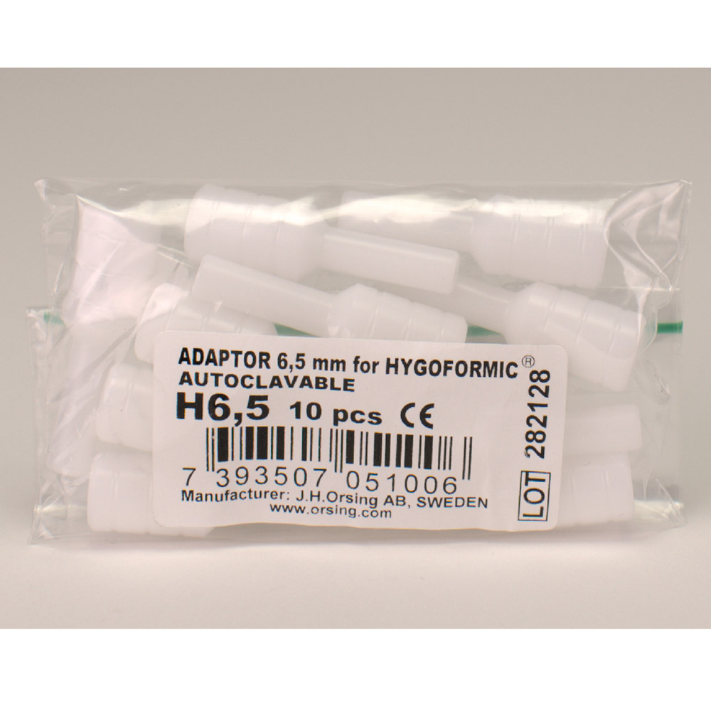 Hygoformic Adapter H6,5 hart Autoclavierbar, 10 Stück