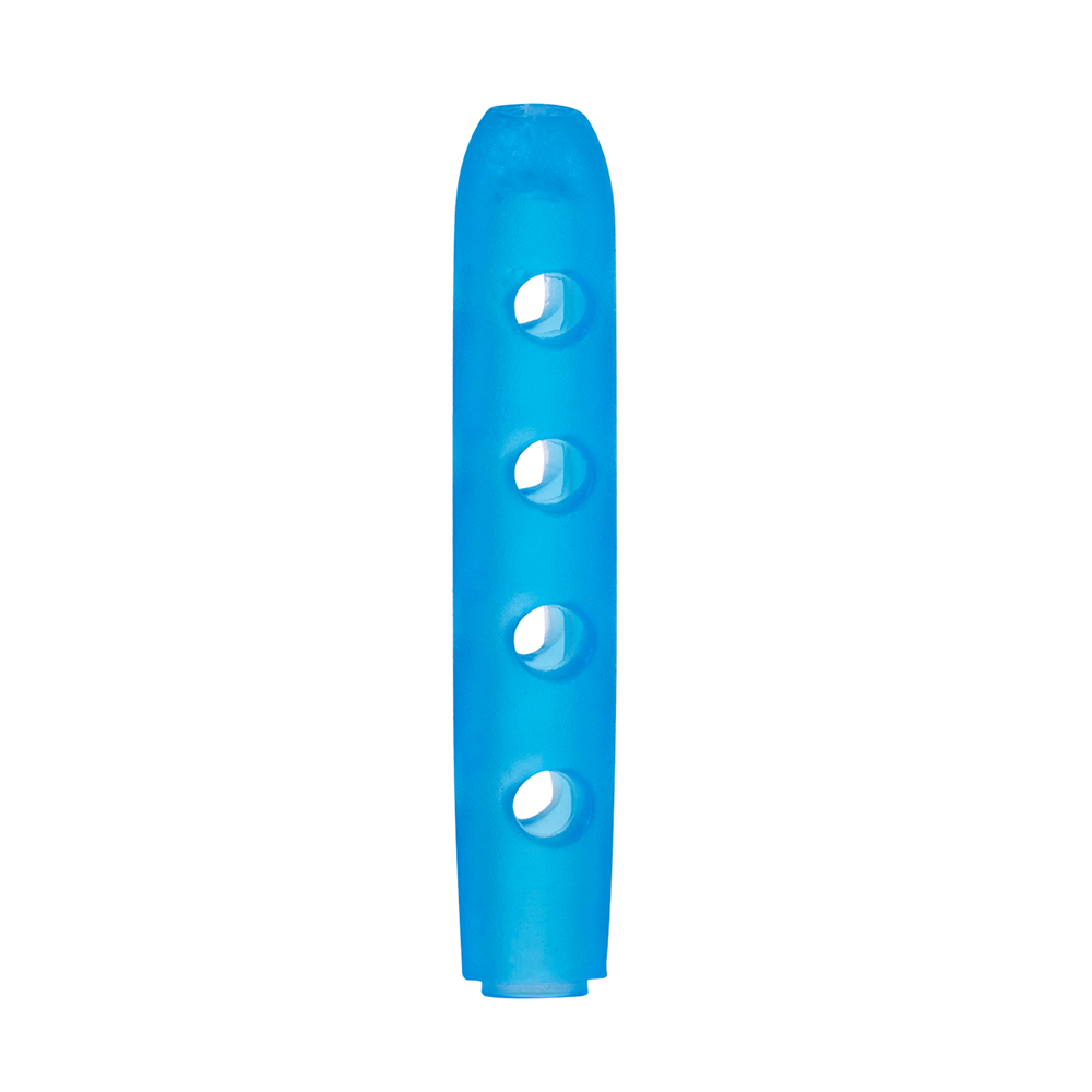 Präzisionsschutzkappe rund gelocht 2,0 x 19 mm blau, 100 Stück