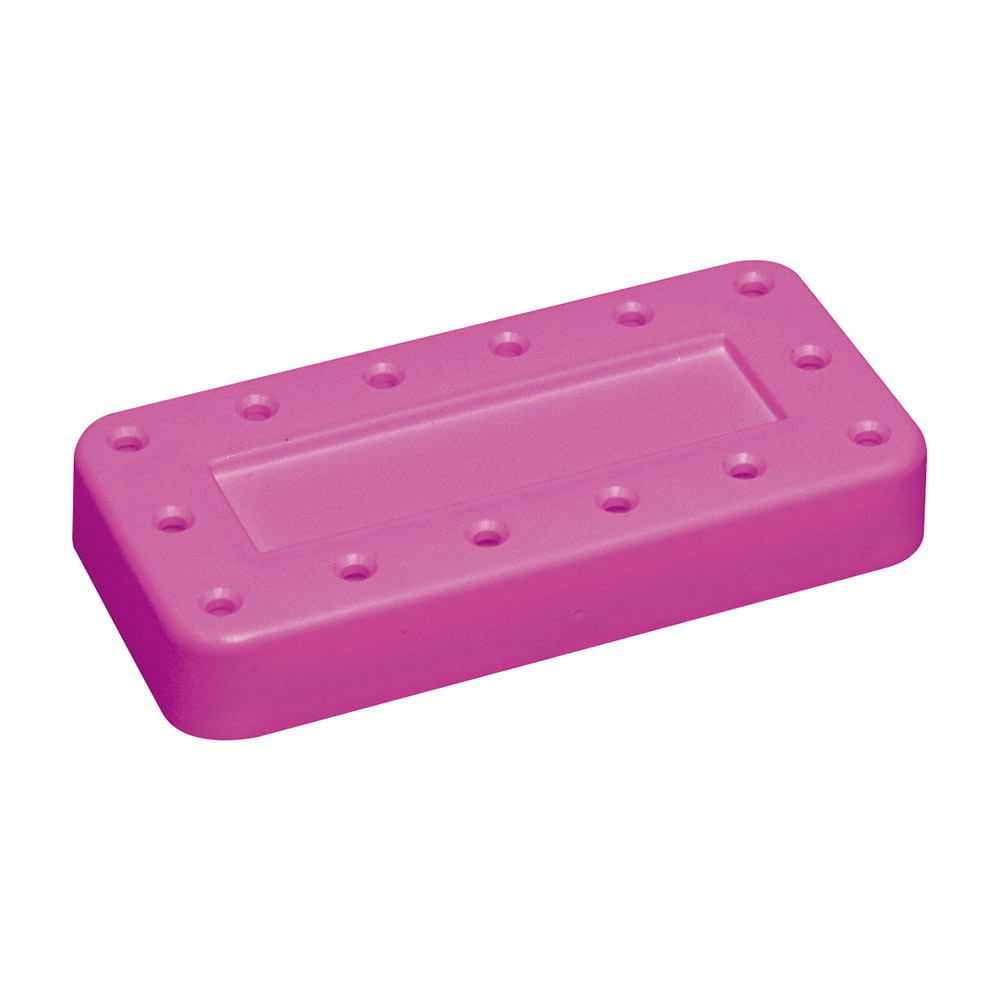 Bur Block 14-Loch magnetisch neonpink, Stück