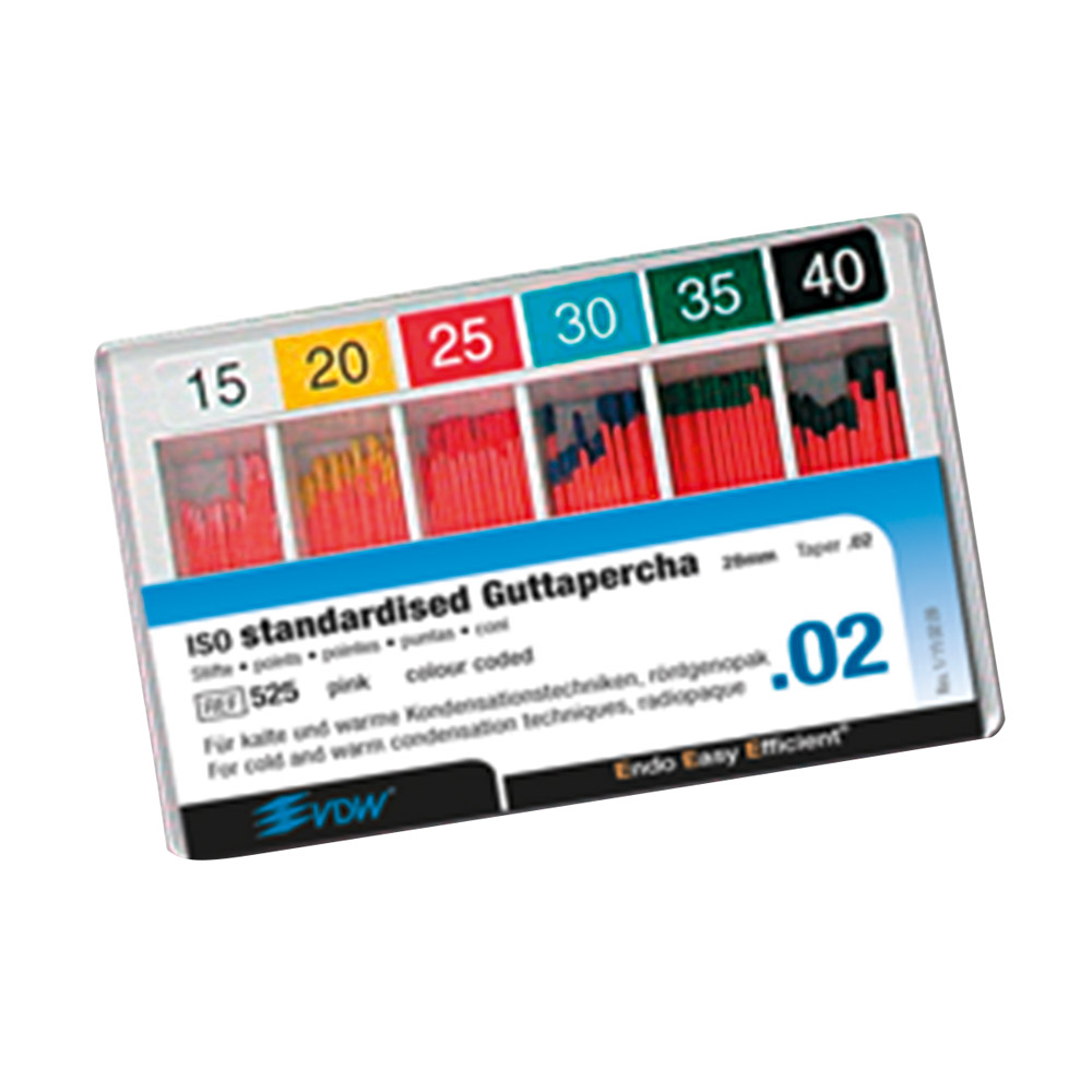 Guttapercha Stifte Taper.02 20, 120 Stück