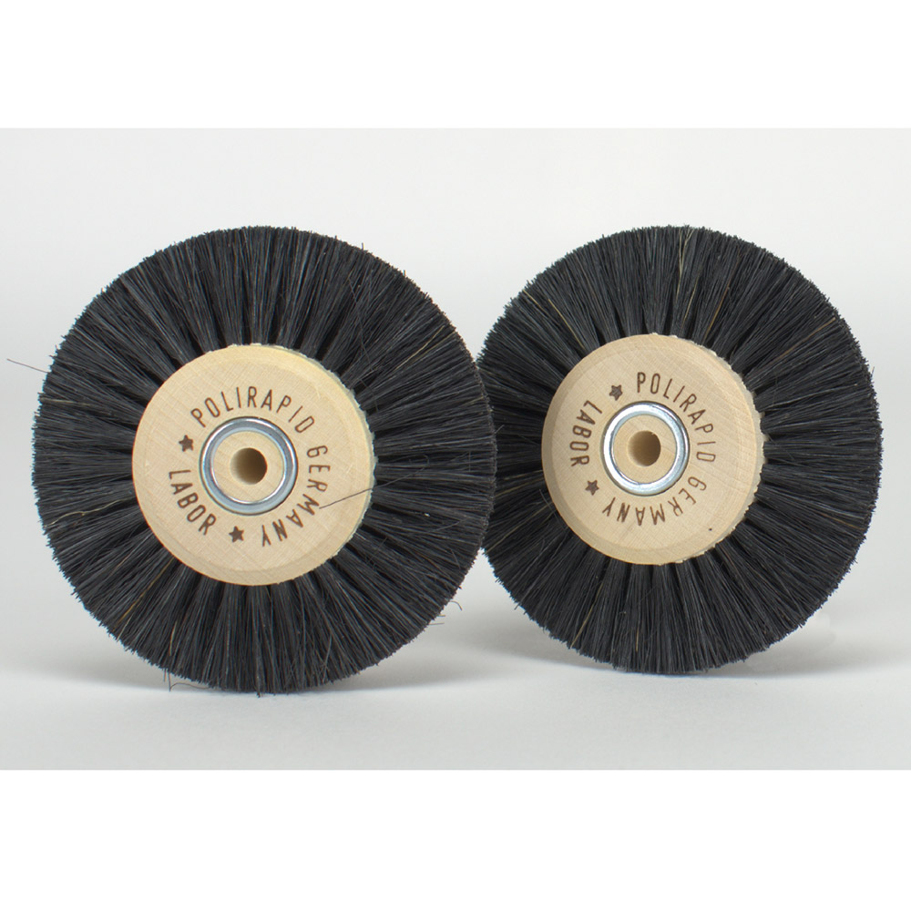 Polierbürste Labor Holzkern spitz 3/ø40/80 mm, 12 Stück