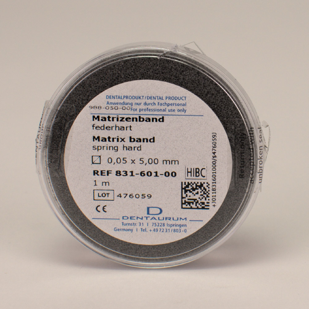 Matrizenband 0,05 x 5 mm, 1 m Rolle