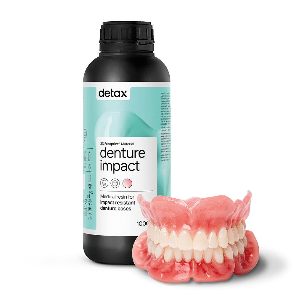 Freeprint denture impact pink transparent, 1 kg Flasche