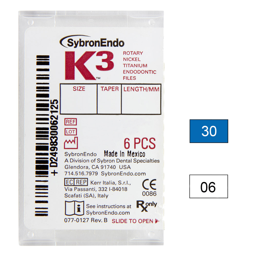 K3 NiTi-Files .06 Gr.30 21 mm, 6 Stück