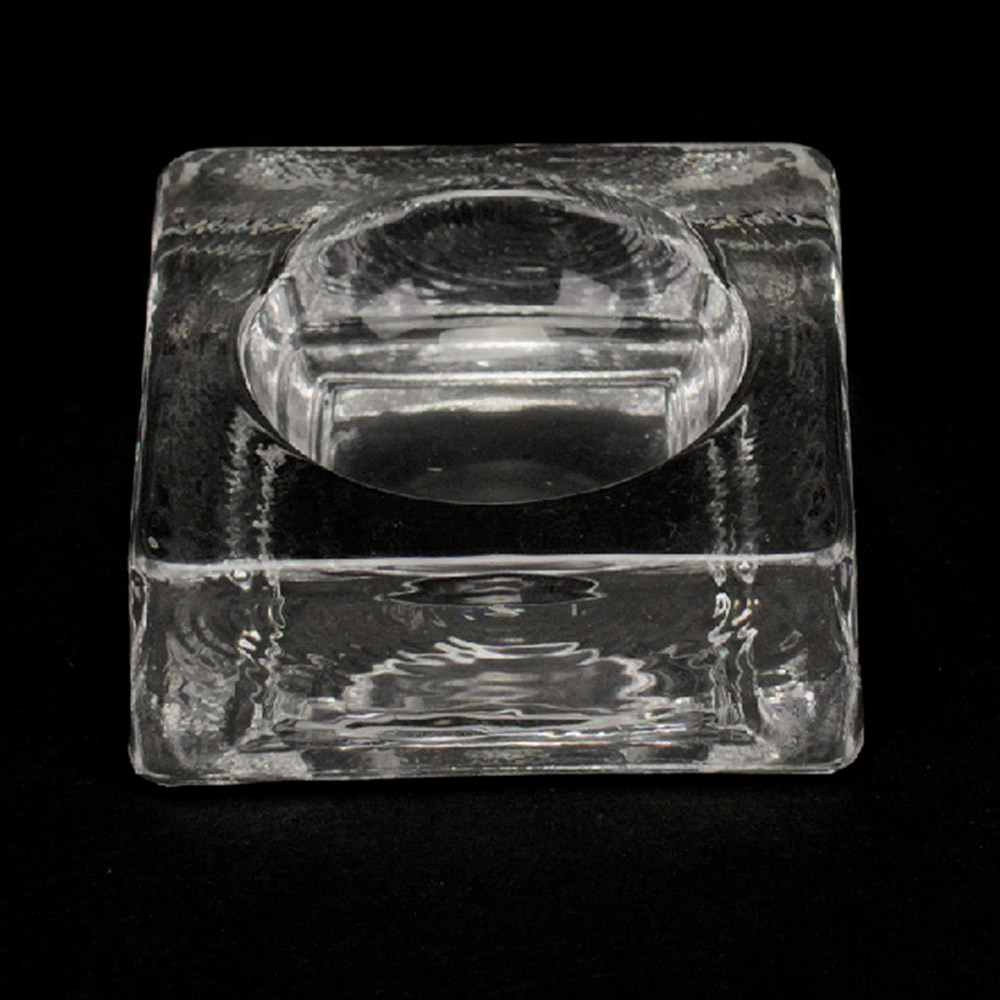 Bohrerschälchen Klarglas 4 x 4 cm, Stück