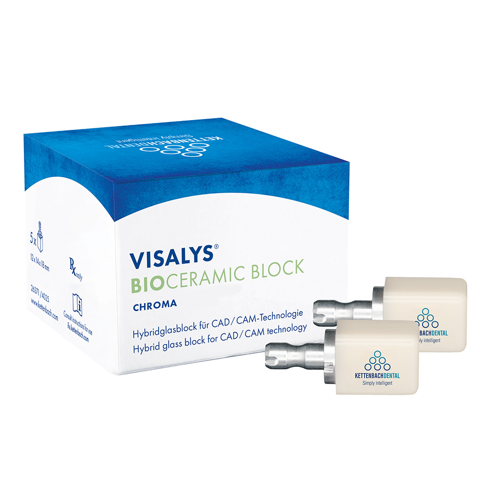 Visalys BioCeramic Block Chroma A0, 5 Stück