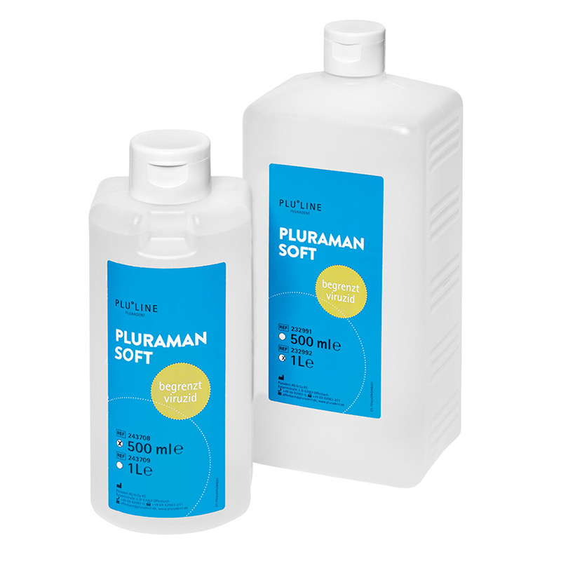 Pluraman Soft Händedesinfektionsmittel, 1 L Flasche