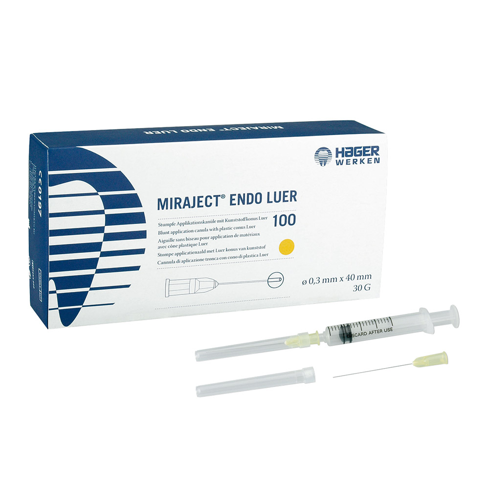 Miraject Endo Luer Kanülen G30 0,3 x 40 mm, 100 Stück