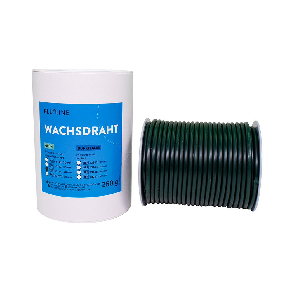 PLULINE Wachsdraht grün 4,00 mm, 250 g Rolle