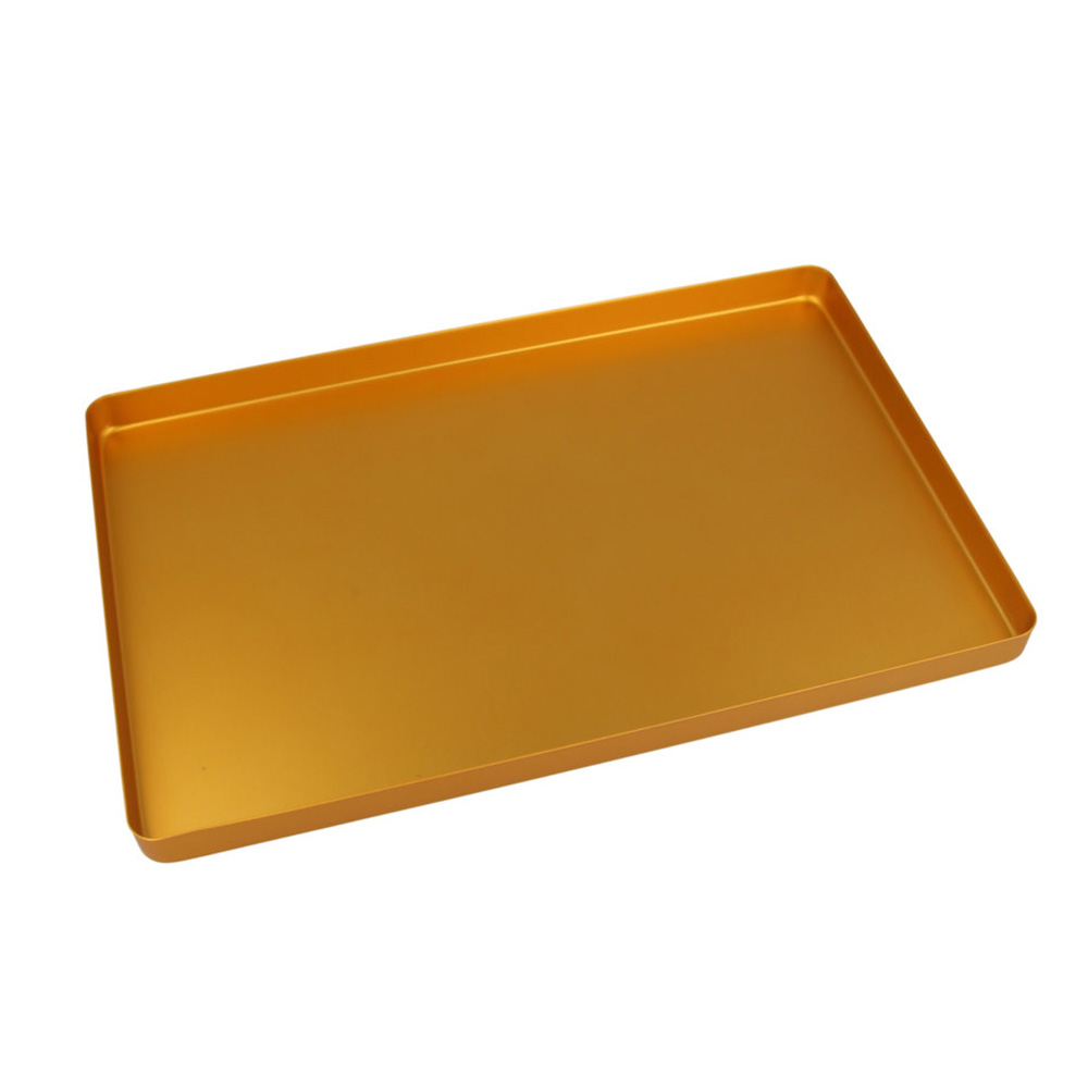 Norm-Tray Boden Aluminium ungelocht 18 x 28 cm gold, Stück