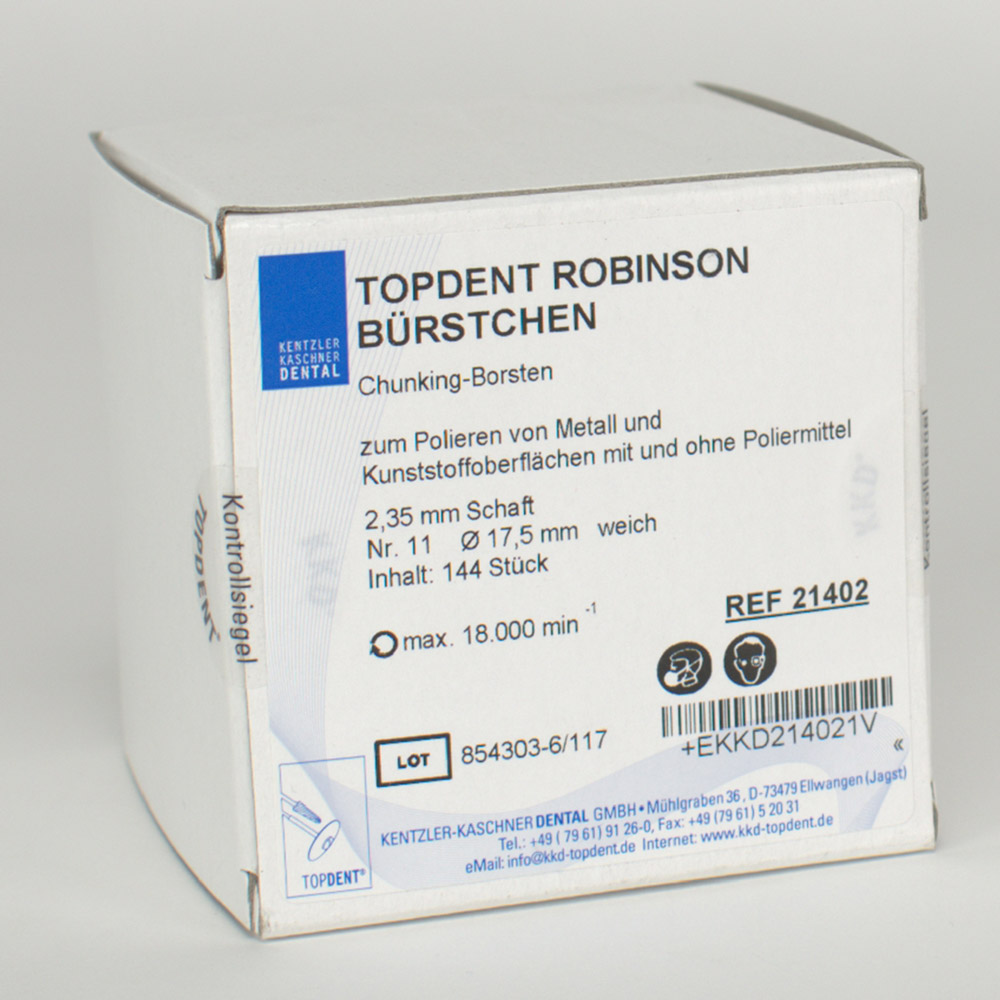 Robinson Bürsten Handstück Nr. 11 weich, 144 Stück