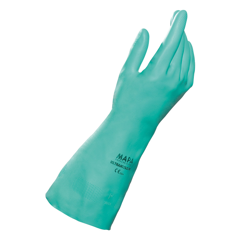 Ultranitril Handschuhe grün 32 cm Gr. 7, 10 Paar