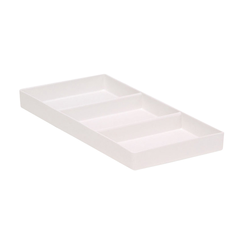 Cabinet Tray mit 3 Fächern weiß, Stück