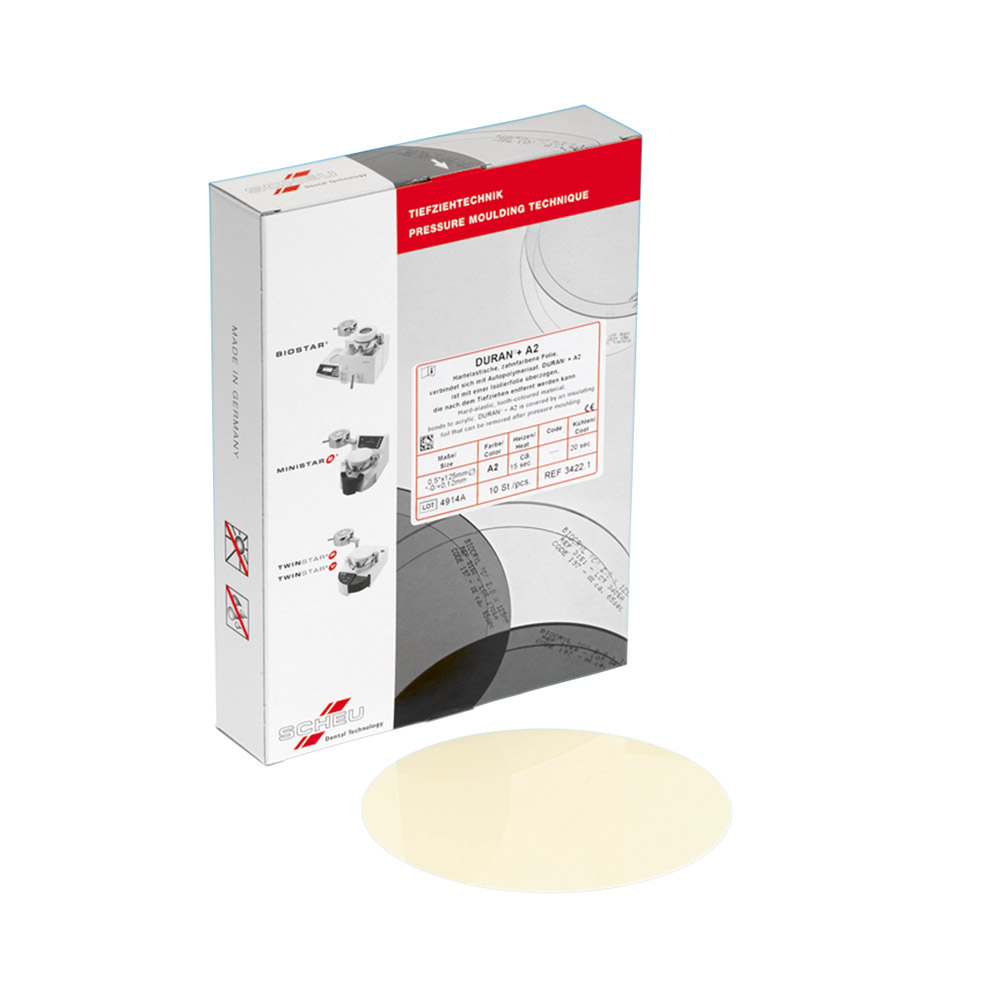 Duran+ Tiefziehfolie rund A2 pd 125 x 0,75 mm, 10 Stück