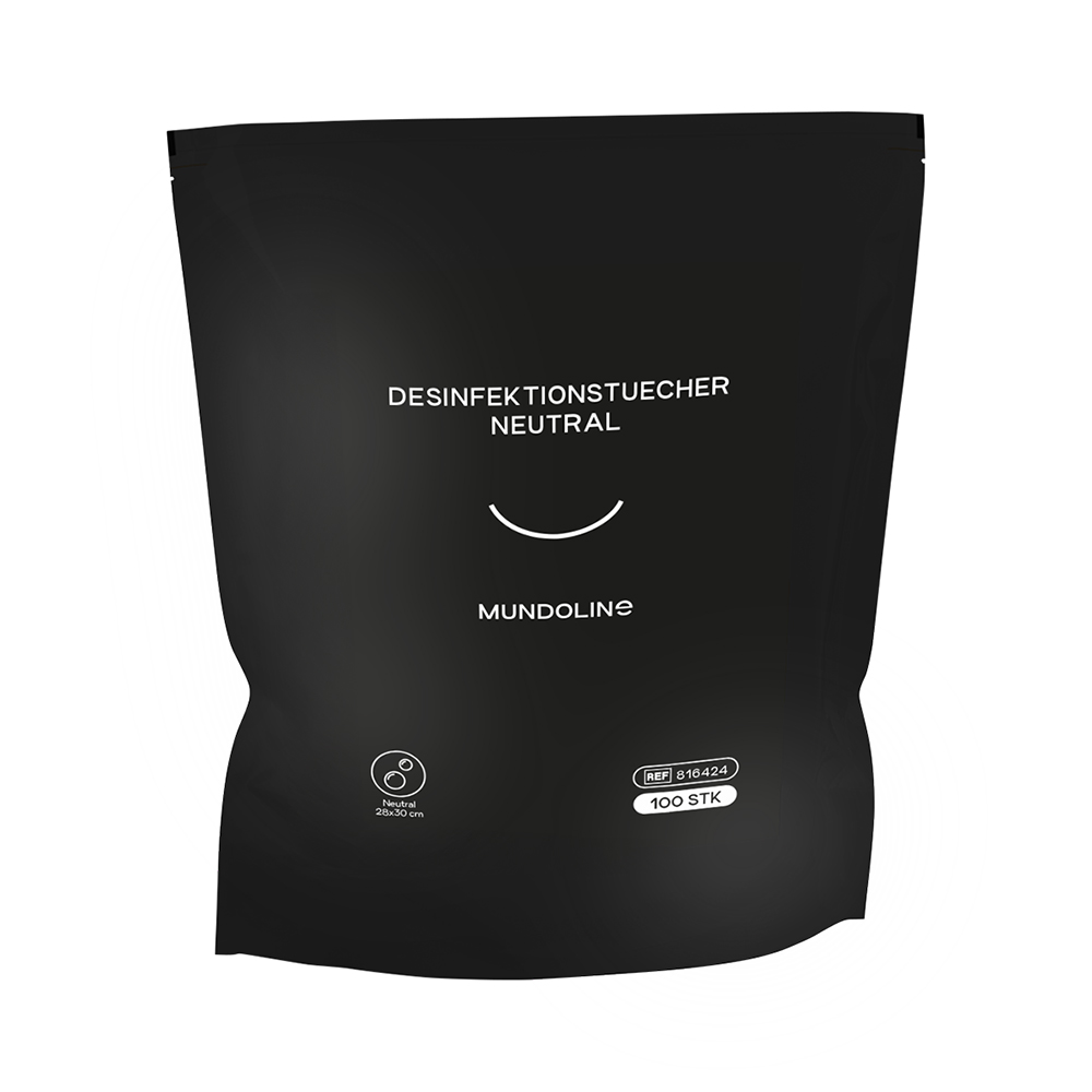 Mundoline Desinfektionstücher 28 x 30 cm neutral, 100 Stück