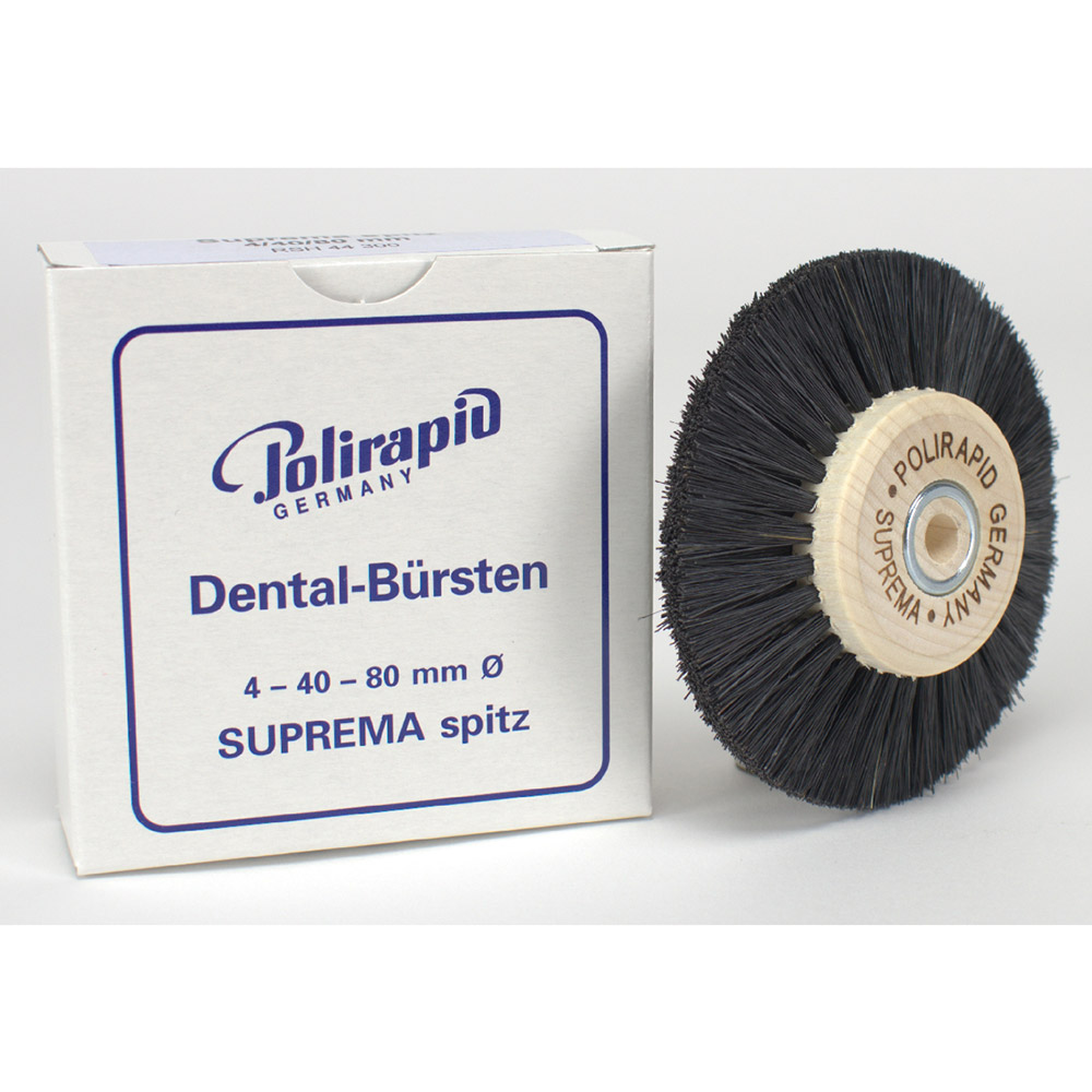 Polierbürste Suprema Holzkern spitz 4/40/80 mm, Stück