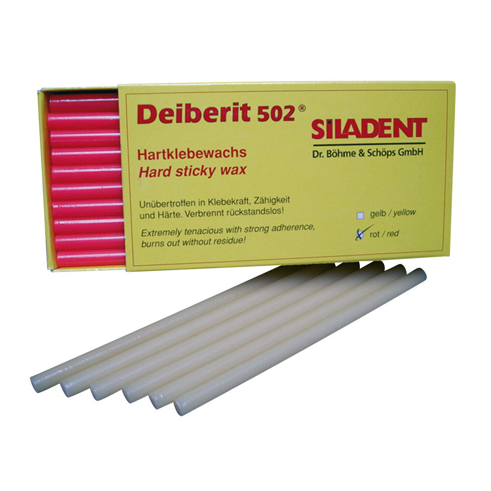 Deiberit Klebewachs Stangen rot, 10 Stück