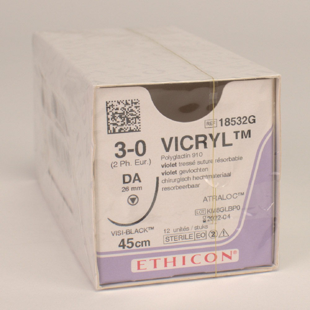 Vicryl violett 3-0/2 DA Black, 12 Stück