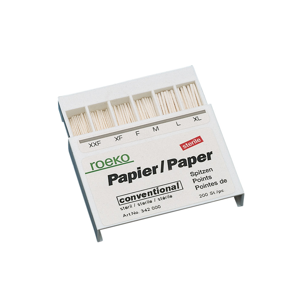 Papierspitzen weiss conventional F, 180 Stück Cellpack