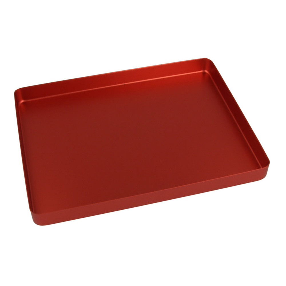 Tray Alu-Boden ungelocht mini 18 x 14 cm rot, Stück