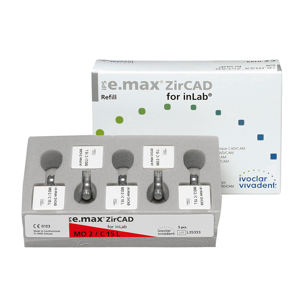 IPS e.max ZirCAD Inlab MO1 C15L, 5 Stück