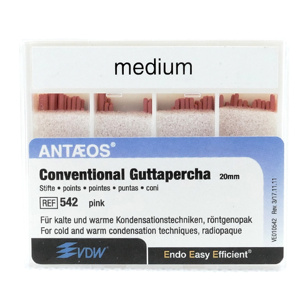 Guttapercha Stifte 542 m rosa, Satz