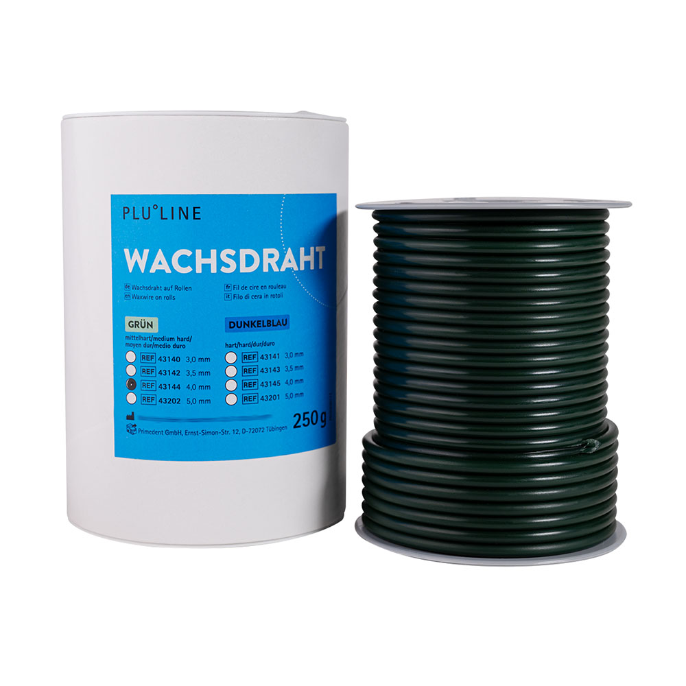 PLULINE Wachsdraht grün 4,00 mm, 250 g Rolle