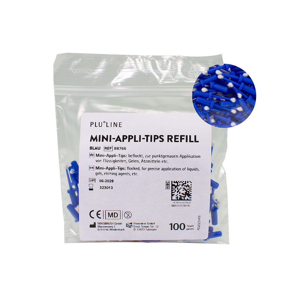 PLULINE Mini-Appli-Tips blau, 100 Stück
