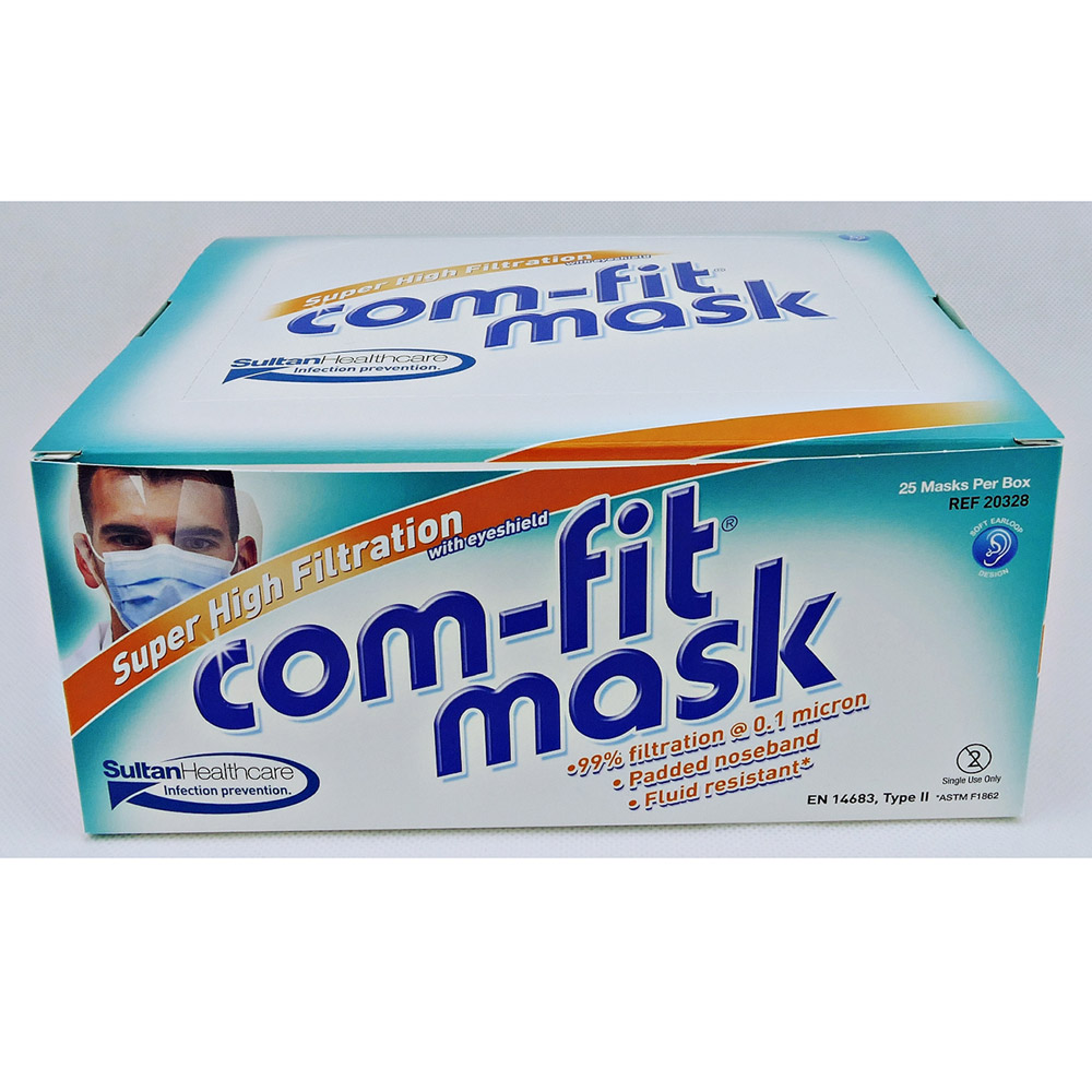 Com-Fit Su.High Filtr. Earloop blue, 25 Stück
