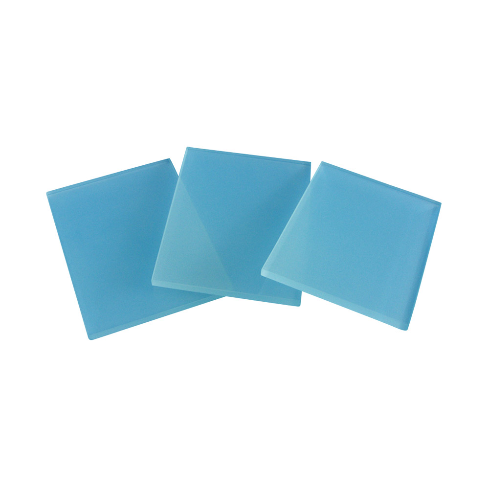 Glasplatten einseitig mattiert 95 x 70 mm, 12 Stück