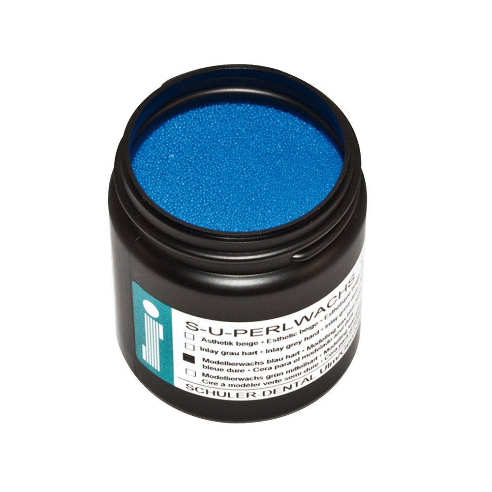 Perlwachs S-U hart blau, 125 g