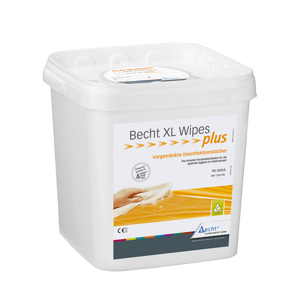 Becht XL Wipes plus lemon, 90 Stück Box