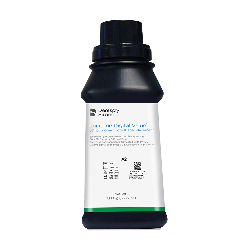 Lucitone Digital Value 3D Economy Tooth & Trial Placement A3, 1 kg