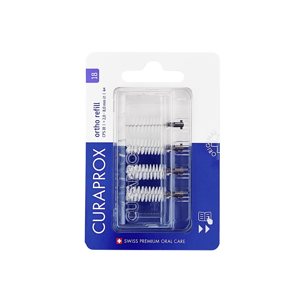 Curaprox CPS 18 ortho violett, 4 Stück Refill