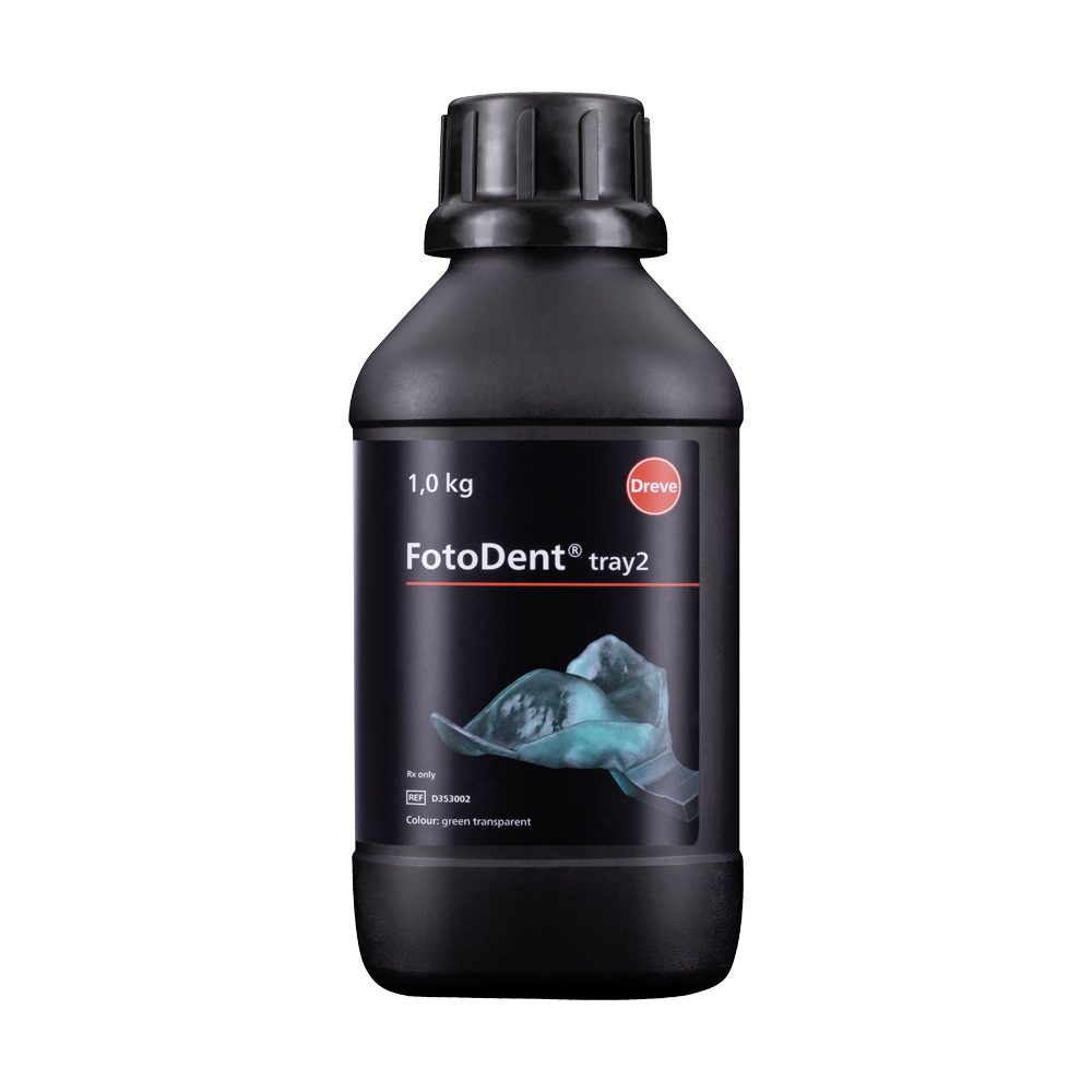 FotoDent tray2 grün-transparent, 1 kg Flasche